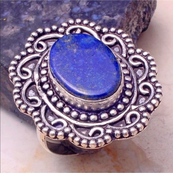 Jewelry - Lapis silver ring size 10